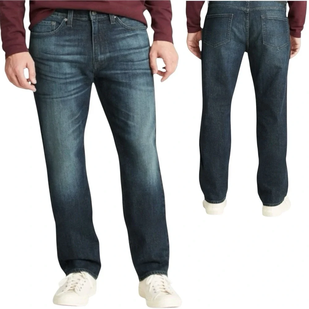 Levis Signature‎ Relaxed 99% Cotton Stretch Dark Wash Jeans Men's Sz 40x30 #562